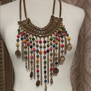 ALDO Multicolor Beaded Statement Necklace